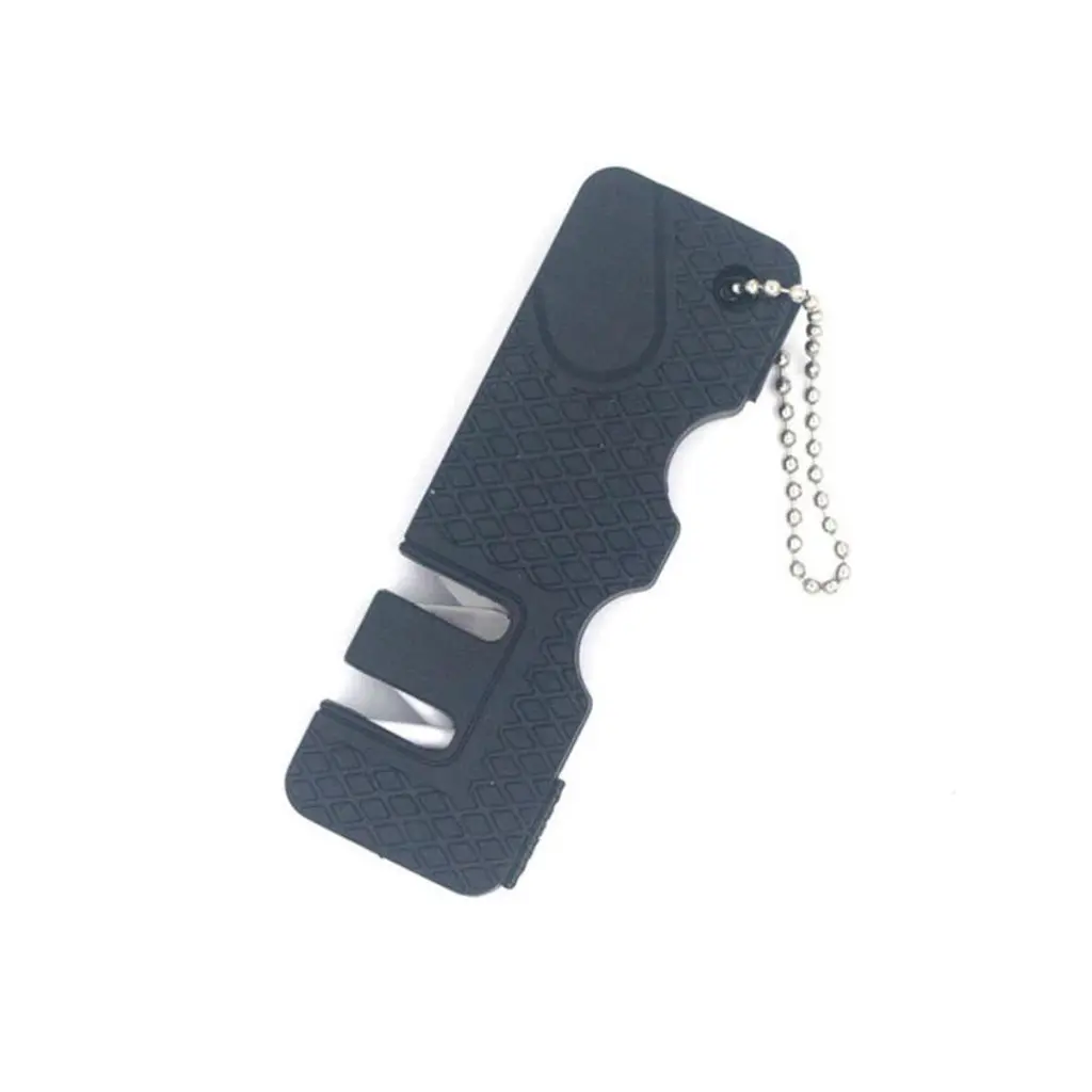Pocket beads keychain plastic mini knife sharpener