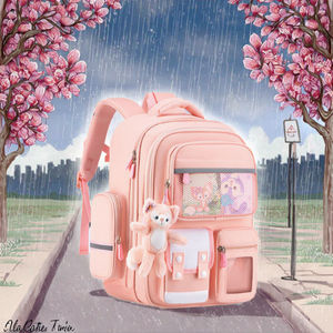 Thời Trang Không Thấm Nước Oxford Ba Lô Cho Phụ Nữ Thanh Thiếu Niên Trường Trung Học Túi Phim Hoạt Hình Mô Hình Polyester Lót Dây Kéo Du Lịch Trường Sử Dụng - Product Image 2