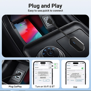 Adaptateur Carplay sans fil et adaptateur sans fil Android Auto et Androidauto 2 en 1 USB C Car Play Converter AI Box <span class=keywords><strong>Tor</strong></span> Toyota - Product Image 3