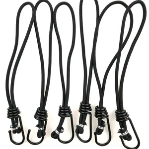 Látex pesado de la tienda de camping de la cuerda de bungee con gancho elástico arreglar Cable de cuerda elástica con gancho