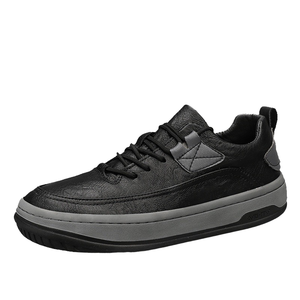 Zapatillas de cuero casuales para hombre, con cordones, vulcanizadas, para caminar, ligeras, con suela de goma, para primavera - Product Image 4