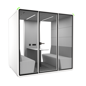 Cabine téléphonique de bureau, lot de 4 postes, insonorisée, ventilée, mobile, moderne, pour décoration de bureau et entrepreneurs - Product Image 5