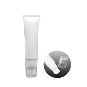 Leere kosmetische Make-up-Tube Verpackung Kunststoff Squeeze Gesichts creme Tube mit Silikon bürsten kopf