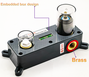 Robinet de lavabo encastré mural en laiton, robinet à poignée unique, robinet de lavabo pour salle de bain, robinet mélangeur - Product Image 5