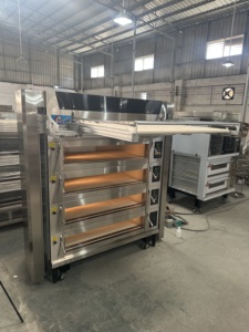 Four <span class=keywords><strong>à</strong></span> pain au gaz commercial avec contrôle de la température, 4 étages, 16 plateaux, haute productivité, lait et maïs comme matières premières - Product Image 3