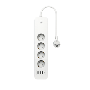 Regleta Eléctrica Europea con Cable de Extensión de 1.5m, 4 Tomas de CA, 1 Puerto Tipo-C, 3 Puertos de Carga USB, 16A, Enchufe Inteligente con Wifi - Product Image 1