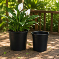 Pot Bunga Modern Desain Terbaru Ukuran Besar dari Bahan PP Ringan dan Tahan Lama dengan Lubang Drainase untuk Kebun Dalam/Luar Ruangan