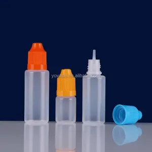 RTS stokta yumuşak mini küçük sıkın 3ml 5ml 10ml 15ml 30ml 50ml 60ml 100ml çocuk geçirmez sıvı PE LDPE göz damlası plastik şişe