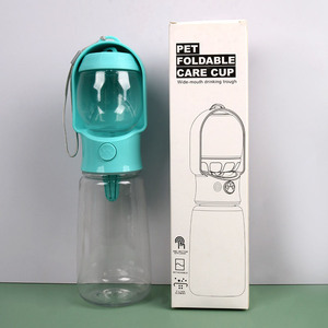 Venta al por mayor 2 en 1 logotipo personalizado portátil de viaje para mascotas producto barato botella de agua para perros - Product Image 6