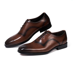 Zapatos Formales de Hombre con Cordones, de Cuero Vacuno Tallado a Mano, Clásicos, Elegantes, Impermeables, Transpirables, con Punta Cuadrada, para Otoño 2026 - Product Image 2