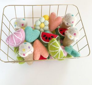 10 Forme di Frutta Estiva in Feltro di Lana Infeltrito ad Ago Fatte a Mano con Anguria e Limone per Decorazioni Fai-da-Te Ghirlande Giostrine per Culla e Vassoi a Piani - Product Image 6