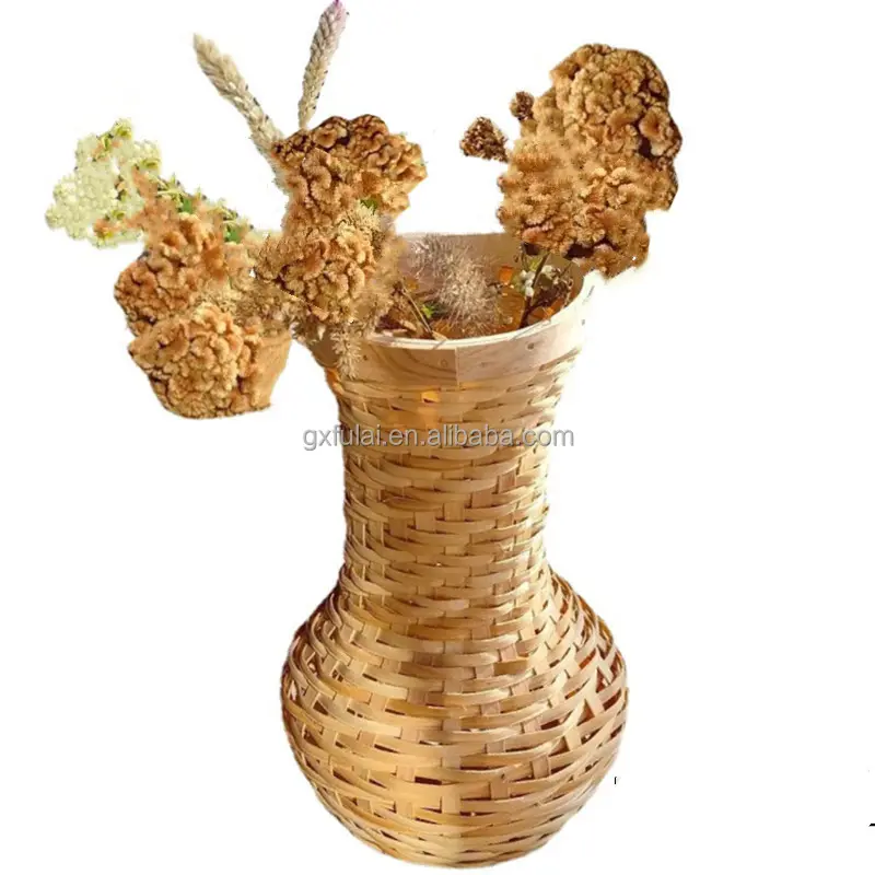 Vaso di fiori in legno fatto a mano stile Country decorazione per la casa vasi di nozze centrotavola decorazione
