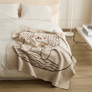 En gros 100% Polyester Super Doux Belle Chien Mignon Dessin Animé Microfibre Tricoté Jeter Couverture Pour Canapé Enfants Cadeaux CEG - Product Image 2