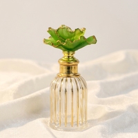 Flacon de parfum cylindrique en verre cristal Liuli Crystal Coast, imprimé par pulvérisation, à facettes, avec bouchon, surface transparente, rechargeable, vide