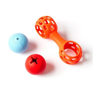 Juguete para perros de goma Natural con diseño de mancuernas, juguetes de combinación multifuncionales de doble uso para mascotas, alimentador de comida para perros, juguetes para perros chirriantes - Product Image 1