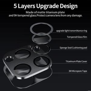 Protecteur d'objectif de caméra arrière en alliage de titane mat en verre à haute teneur en alumine VMAX pour <span class=keywords><strong>iPhone</strong></span> 15 Pro Max 14 Plus 13 Pro 13 12 Mini - Product Image 2