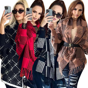 سويتر نسائي للخريف والشتاء ملابس فاخرة مصمم طباعة جاكار كارديجان كلاسيكي معطف سويتر محبوك - Product Image 1