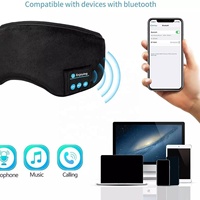 Antifaz para Dormir de Terciopelo de Algodón con Bluetooth, Audífonos 3D Inalámbricos con Cancelación de Ruido, Audífonos Suaves y Elásticos con Música