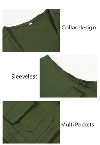 <span class=keywords><strong>Chaleco</strong></span> de mezclilla con cuello <span class=keywords><strong>en</strong></span> V para hombre, informal, con bolsillos de algodón para exteriores, fotografía de pesca, <span class=keywords><strong>periodista</strong></span>, <span class=keywords><strong>en</strong></span> verano y otoño - Product Image 4