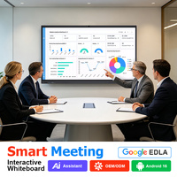 Tableaux blancs interactifs WhaleScreens 4K UHD à écran plat de 65, 75 et 86 pouces, tableau tactile intelligent pour salle de classe et entreprise