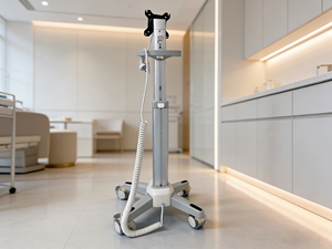 เฟอร์นิเจอร์โรงพยาบาลราคาประหยัด รถเข็นแพทย์เคลื่อนที่ พร้อมที่ยึดจอภาพเดี่ยว ที่วางกล้อง ลิ้นชัก ถาดใส่กระดาษ แท่นวางเครื่องพิมพ์ รุ่น Meden M6 - Product Image 3