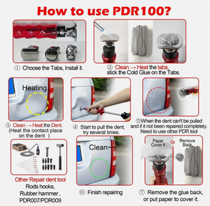 WOYO PDR100 <strong>Car</strong> Paintless Dent <strong>Repair</strong> Tools for Auto/Motor <strong>Car</strong> &amp; Slide Hammer Dent Puller Cold Glue - Product Image 6