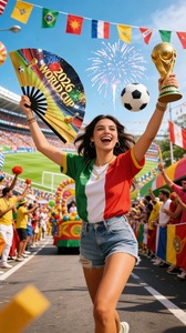 Éventail pliant DOMI, drapeau national imprimé par sublimation, accessoires de performance pour les supporters de la Coupe d'Europe, cadeaux transfrontaliers - Product Image 3