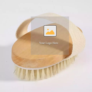 Brosse de Bain en Bois à Poils Doux, Adaptée Sec et Humide pour Peaux Sensibles et Diverses - Product Image 5