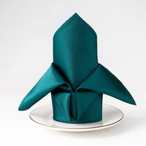 20x20 pouces de serviettes en tissu vert sauge eucalyptus sans couture avec bords ourlés pour mariages, fêtes et banquets - Product Image 4