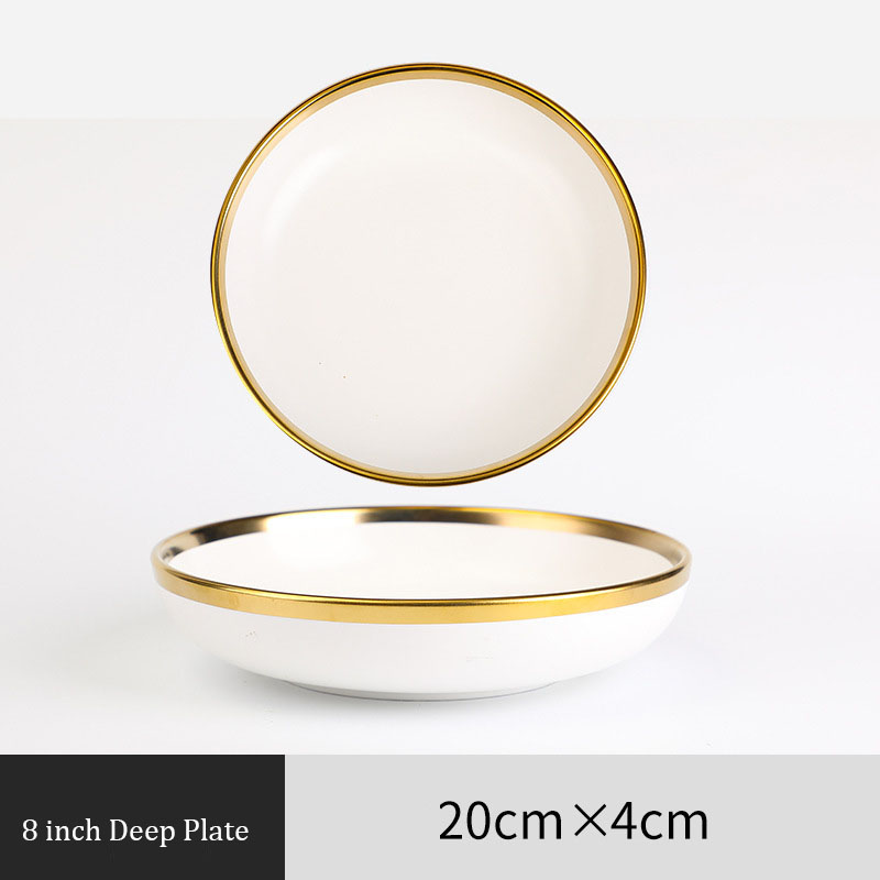 Plato hondo de 8 pulgadas