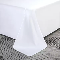 Ensemble de literie d'hôtel sur mesure en gros armure toile de coton blanc Style simple 200TC toutes saisons ensemble de literie de 3 pièces