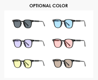 Vente en gros de nouvelles lunettes de soleil polarisées INS Fashion, petites lunettes détachables anti-ultraviolet à monture noire, teinte bleue, résistantes aux UV