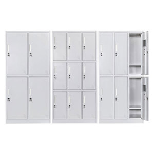 Ventes sur mesure <span class=keywords><strong>Prix</strong></span> bas Portes grises Armoire penderie en acier Casier <span class=keywords><strong>de</strong></span> rangement en métal avec serrure pour la maison Chambre à coucher Salle <span class=keywords><strong>de</strong></span> sport École Atelier - Product Image 1