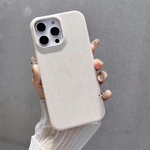 Advanced Retro Style Denim Pattern Suitable for iPhone 17 Promax Phone case Cover 16 15 Pro Electroplating Large Hole Fashion - Product Image 5
