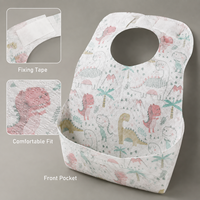 MOMSBIB Lot de 20 bavoirs pour enfants en tissu non tissé, sans BPA, imperméables, anti-déversement et anti-salissures, pour l'alimentation, 13-36 mois