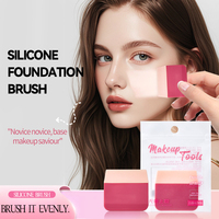 LIFE GIRLS Pinceau de fond de teint en silicone écologique réutilisable pour fond de teint liquide Couverture lisse et uniforme