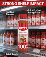 Yutangyuan 100% Crabapple fruitsap, versgeperst, zonder suiker, zonder conserveermiddelen, 300ml, draagbare fles, drinkbaar, 12 maanden houdbaar