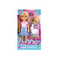 Poupée ANKIKI amusante de 5 pouces avec ensemble de jeu de voiture pour filles, meilleur cadeau pour Noël et le Nouvel An