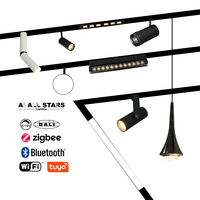 Luminaire suspendu magnétique pour plafond intérieur, décoration de restaurant, lustre suspendu LED, luminaire linéaire suspendu pour plafond