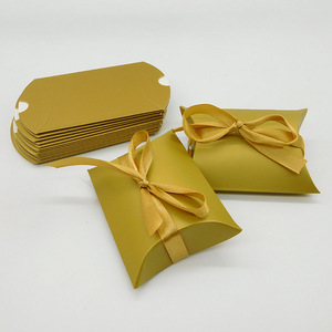 Faveurs de mariage boîte à bonbons oreiller forme or et <span class=keywords><strong>argent</strong></span> Souvenirs de mariage invités cadeau boîte à bonbons de mariage - Product Image 6