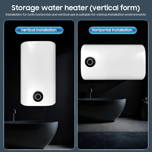 Scaldabagno Elettrico Verticale Sottile da 50L <span class=keywords><strong>con</strong></span> Doppio Serbatoio, Design Innovativo, per Doccia e Bagno, Ideale per Hotel - Product Image 2