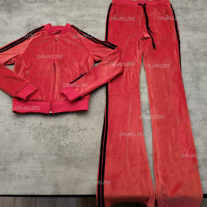 Completo in Velluto da <span class=keywords><strong>Donna</strong></span> 2026, Set 2 Pezzi Morbido e Traspirante, Giacca in Velluto Elasticizzato Aderente per <span class=keywords><strong>Donna</strong></span> - Product Image 4