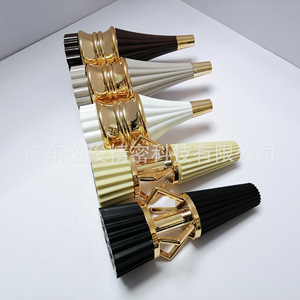 YIJUN Furniture <b>Legs</b> Modern Minimalist Luxury Black Gold Plated Plastic Hollow Design Easy Installation 4088 - Product Image 3