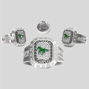 Bague de championnat de hockey sur gazon Charlotte Country Day 2021, championnat de la <span class=keywords><strong>ligue</strong></span> <span class=keywords><strong>des</strong></span> superstars célèbres, médaille en métal 3D plaquée or - Product Image 6
