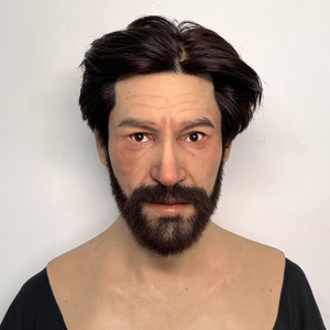 Máscara Masculina de Silicona Artificial, Cabeza de Hombre Joven de Silicona Real para Cosplay, Crossdressing, Fiestas, Transgénero, Cine - Product Image 1