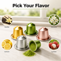 Capsules de thé vert matcha à la framboise compatibles avec les machines à café, formule de saveur de fruits personnalisée, directement de l'usine, OEM