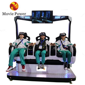Komik VR sinema sanal gerçeklik oyun 9D VR oyun makinesi 3 koltuklar VR hareket simülatör ekipmanları - Product Image 1
