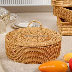 Plateau rustique en rotin tissé à la main, durable, fait à la main, à 5 compartiments, écologique pour l'organisation et l'utilisation domestique - Product Image 6