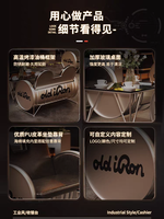 Combinaison Table et Chaises Commerciales en Verre Style Industriel pour Café, Club Moto, Bar, Bistro - Table et Chaises en Baril d'Huile Transparent