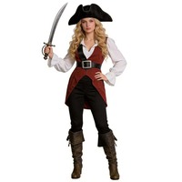 Costume de pirate des Caraïbes Captain Jack Sparrow Elizabeth pour adulte unisexe, tenue de cosplay de pirate, gilet, pantalon, veste, trench-coat